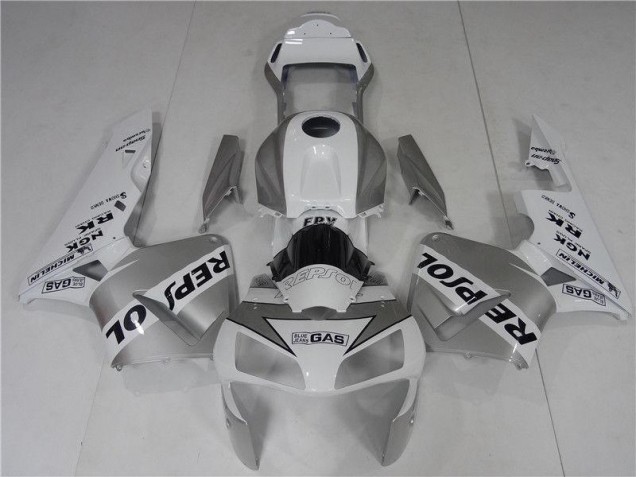 Preisgünstige Honda CBR 600 RR 03-04 Verkleidungen - Silver Weiß Schwarz Repsol Preisgünstige Honda CBR 600 RR 03-04 Verkleidungen - Silver Weiß Schwarz Repsol