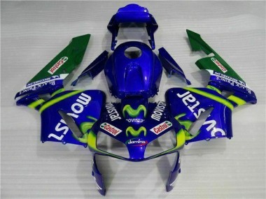 Preisgünstige Honda CBR 600 RR 03-04 Verkleidungen - BlauGrün Movistar Castrol