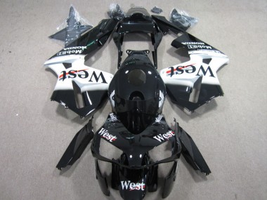 Preisgünstige Honda CBR 600 RR 03-04 Verkleidungen - West Weiß Schwarz