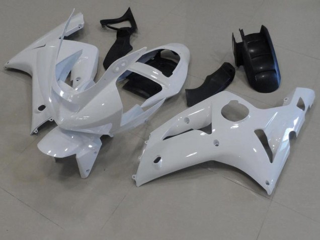 Preisgünstige Kawasaki ZX6R 03-04 Verkleidungen - Weiß Preisgünstige Kawasaki ZX6R 03-04 Verkleidungen - Weiß