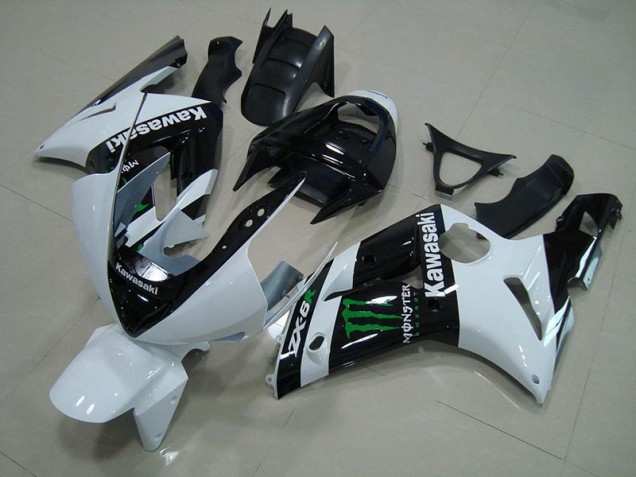 Preisgünstige Kawasaki ZX6R 03-04 Verkleidungen - Weiß Monster Preisgünstige Kawasaki ZX6R 03-04 Verkleidungen - Weiß Monster