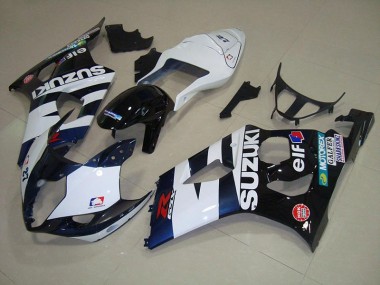 Preisgünstige Suzuki GSXR 1000 K3 03-04 Verkleidungen - Weiß Schwarz Elf