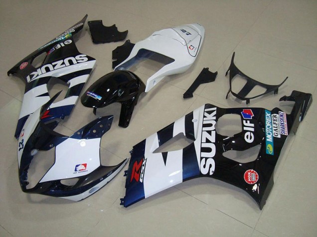 Preisgünstige Suzuki GSXR 1000 K3 03-04 Verkleidungen - Weiß Schwarz Elf