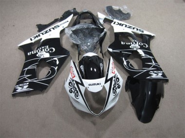Preisgünstige Suzuki GSXR 1000 K3 03-04 Verkleidungen - Schwarz Weiß Corona Extra Motul