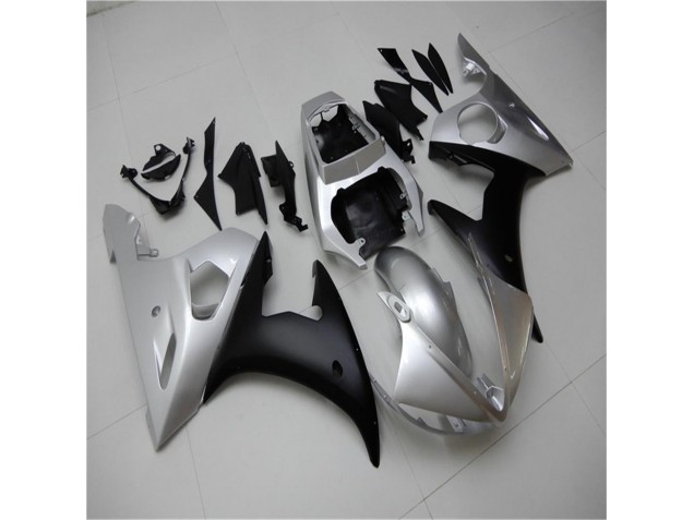Preisgünstige Yamaha R6 03-05 Verkleidungen - Silber Schwarz Preisgünstige Yamaha R6 03-05 Verkleidungen - Silber Schwarz