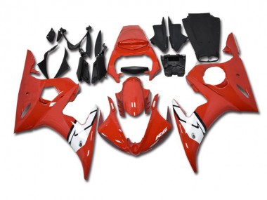 Preisgünstige Yamaha R6 03-05 Verkleidungen - Rot Weiß