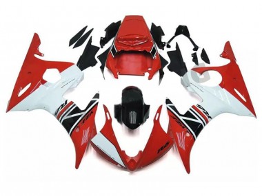 Preisgünstige Yamaha R6 03-05 Vollverkleidung - Rot Weiß Schwarz