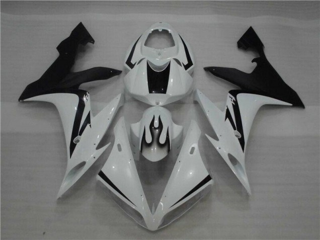 Preisgünstige Yamaha R1 04-06 Verkleidungen - Weiß Schwarz Flamme Preisgünstige Yamaha R1 04-06 Verkleidungen - Weiß Schwarz Flamme
