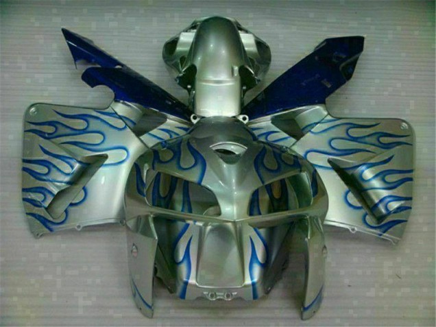 Preisgünstige Honda CBR 600 RR 05-06 Verkleidungen - Weiß Blau Flamme