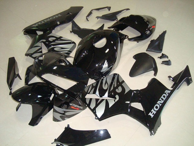 Preisgünstige Honda CBR 600 RR 05-06 Verkleidungen - Schwarze Weiße Flamme Preisgünstige Honda CBR 600 RR 05-06 Verkleidungen - Schwarze Weiße Flamme