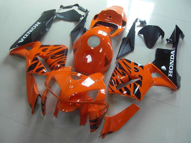 Preisgünstige Honda CBR 600 RR 05-06 Verkleidungen - Orange Schwarze Flamme Preisgünstige Honda CBR 600 RR 05-06 Verkleidungen - Orange Schwarze Flamme