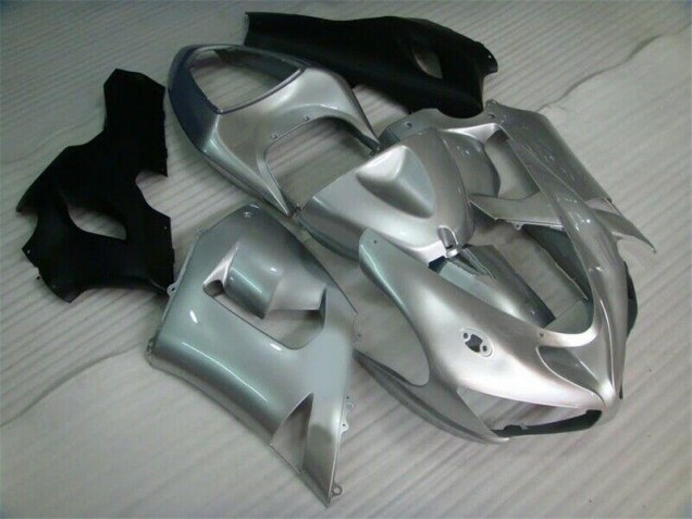 Preisgünstige Kawasaki ZX6R 05-06 Verkleidungen - Silber Schwarz Preisgünstige Kawasaki ZX6R 05-06 Verkleidungen - Silber Schwarz
