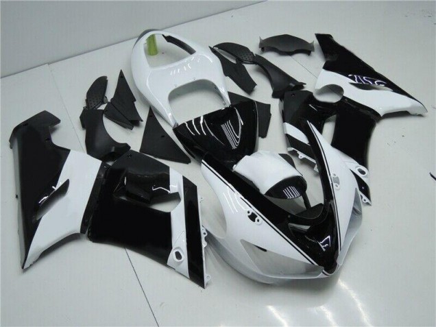 Preisgünstige Kawasaki ZX6R 05-06 Verkleidungen - Schwarz Weiß Preisgünstige Kawasaki ZX6R 05-06 Verkleidungen - Schwarz Weiß