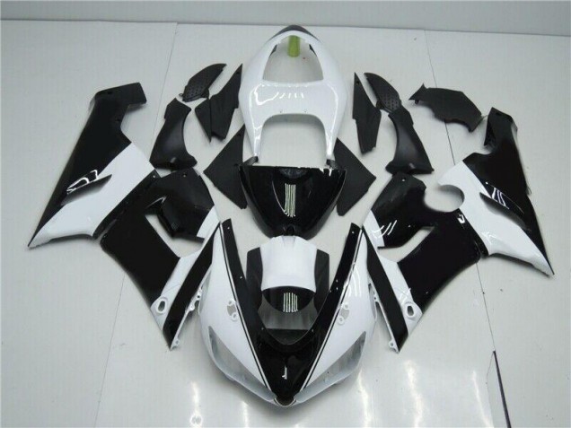 Preisgünstige Kawasaki ZX6R 05-06 Verkleidungen - Schwarz Weiß Preisgünstige Kawasaki ZX6R 05-06 Verkleidungen - Schwarz Weiß