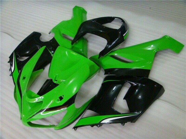 Preisgünstige Kawasaki ZX6R 05-06 Verkleidungen - Grün Weiß Schwarz Preisgünstige Kawasaki ZX6R 05-06 Verkleidungen - Grün Weiß Schwarz