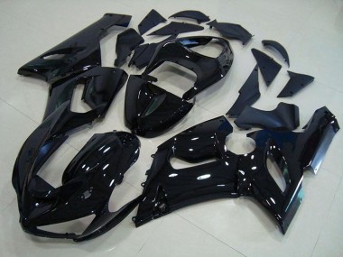 Preisgünstige Kawasaki ZX6R 05-06 Verkleidungen - Glänzend Schwarz