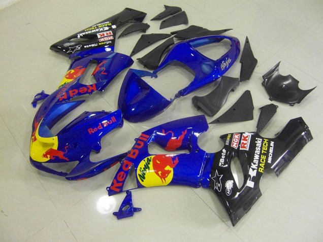 Preisgünstige Kawasaki ZX6R 05-06 Verkleidungen - Blau Rot Bull Preisgünstige Kawasaki ZX6R 05-06 Verkleidungen - Blau Rot Bull
