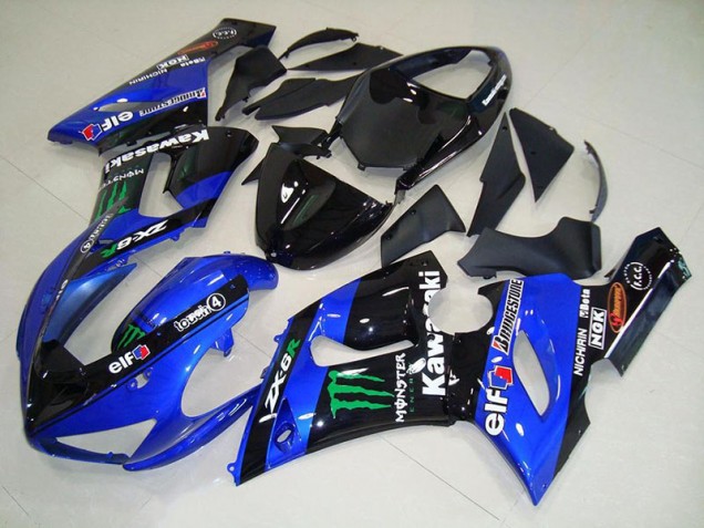 Preisgünstige Kawasaki ZX6R 05-06 Verkleidungen - Bonbon blau Monster Preisgünstige Kawasaki ZX6R 05-06 Verkleidungen - Bonbon blau Monster