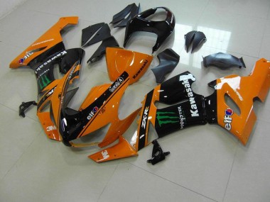 Preisgünstige Kawasaki ZX6R 05-06 Verkleidungen - Orange Monster