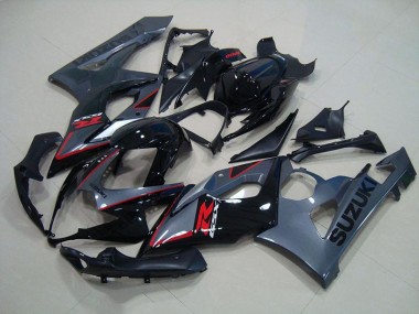 Preisgünstige Suzuki GSXR 1000 K5 05-06 Verkleidungen - Schwarz Rote Aufkleber
