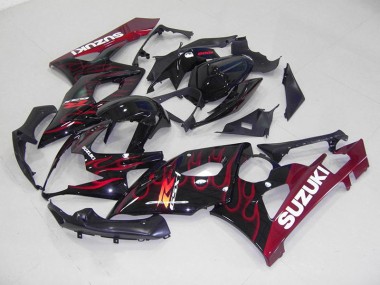 Preisgünstige Suzuki GSXR 1000 K5 05-06 Verkleidungen - Rot Flamme