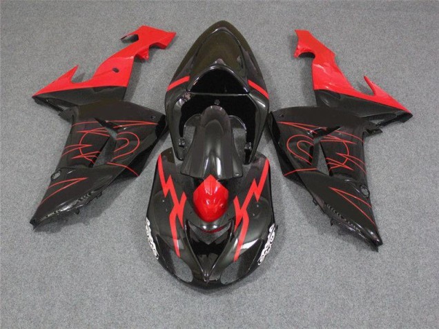 Preisgünstige Kawasaki ZX10R 06-07 Verkleidungen - Schwarz Rot Preisgünstige Kawasaki ZX10R 06-07 Verkleidungen - Schwarz Rot