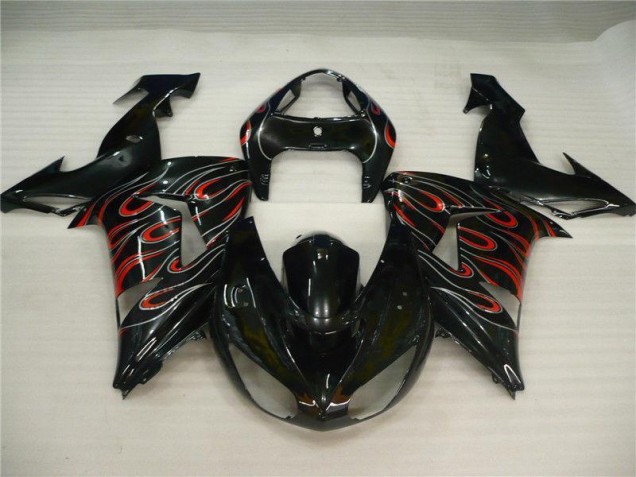 Preisgünstige Kawasaki ZX10R 06-07 Verkleidungen - Schwarz Grau Rot Preisgünstige Kawasaki ZX10R 06-07 Verkleidungen - Schwarz Grau Rot
