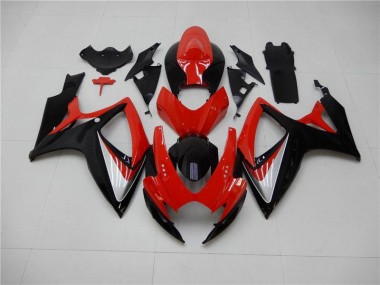 Preisgünstige Suzuki GSXR 600 / 750 K6 06-07 Verkleidungen Komplett Sets - Rot Schwarz