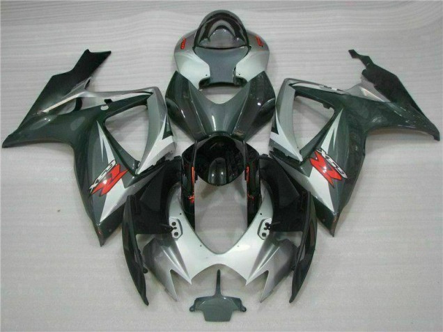 Preisgünstige Suzuki GSXR 600 / 750 K6 06-07 Verkleidungen - Silber Schwarz Preisgünstige Suzuki GSXR 600 / 750 K6 06-07 Verkleidungen - Silber Schwarz