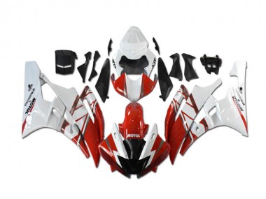 Preisgünstige Yamaha R6 06-07 Verkleidungen Komplett Sets - Rot Weiß