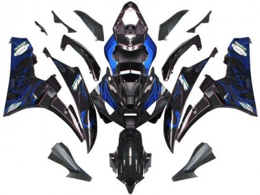 Preisgünstige Yamaha R6 06-07 Verkleidungen - Schwarze Blau Flamme