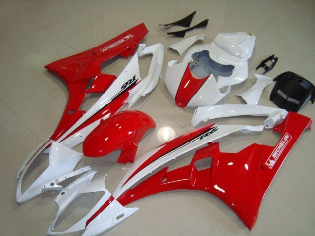 Preisgünstige Yamaha R6 06-07 Motorrad Verkleidungen - Rot Weiß Preisgünstige Yamaha R6 06-07 Motorrad Verkleidungen - Rot Weiß
