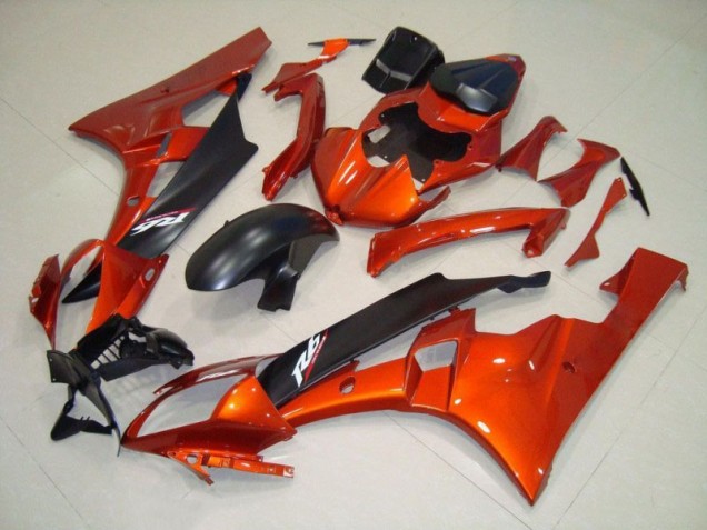 Preisgünstige Yamaha R6 06-07 Verkleidung - Orange Matt schwarz Preisgünstige Yamaha R6 06-07 Verkleidung - Orange Matt schwarz