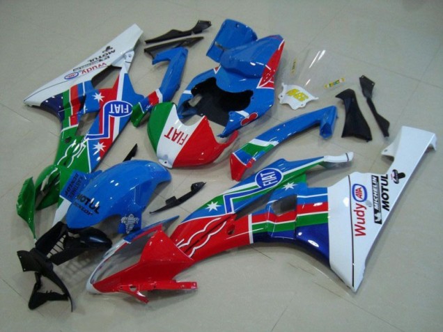 Preisgünstige Yamaha R6 06-07 Verkleidungen - Blau Rot Weiß Grün Preisgünstige Yamaha R6 06-07 Verkleidungen - Blau Rot Weiß Grün