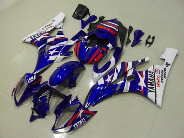 Preisgünstige Yamaha R6 06-07 Verkleidungen - Rot Blau Stern Preisgünstige Yamaha R6 06-07 Verkleidungen - Rot Blau Stern