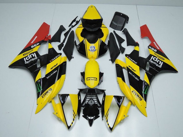 Preisgünstige Yamaha R6 06-07 Verkleidungen - Gelb Schwarz Monster Preisgünstige Yamaha R6 06-07 Verkleidungen - Gelb Schwarz Monster