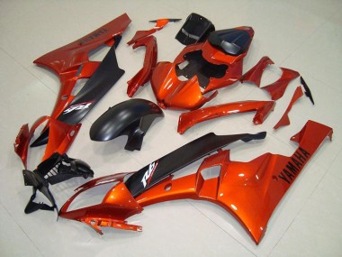 Preisgünstige Yamaha R6 06-07 Verkleidungen - Orange Matt schwarz