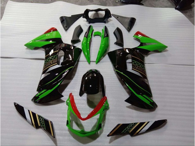 Preisgünstige Kawasaki EX650 06-08 Verkleidungen - Grün Schwarz Preisgünstige Kawasaki EX650 06-08 Verkleidungen - Grün Schwarz