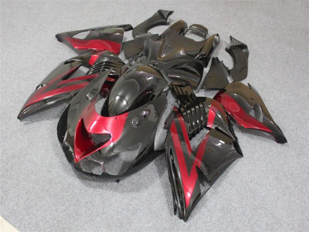 Preisgünstige Kawasaki ZX14R ZZR 1400 06-11 Verkleidung - Schwarz Rot Preisgünstige Kawasaki ZX14R ZZR 1400 06-11 Verkleidung - Schwarz Rot