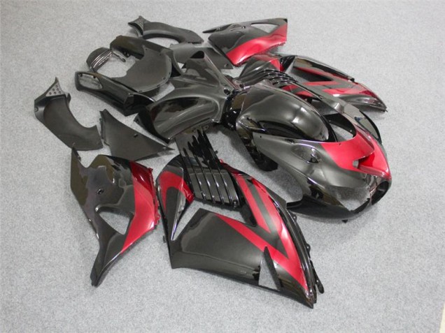 Preisgünstige Kawasaki ZX14R ZZR 1400 06-11 Verkleidung - Schwarz Rot Preisgünstige Kawasaki ZX14R ZZR 1400 06-11 Verkleidung - Schwarz Rot