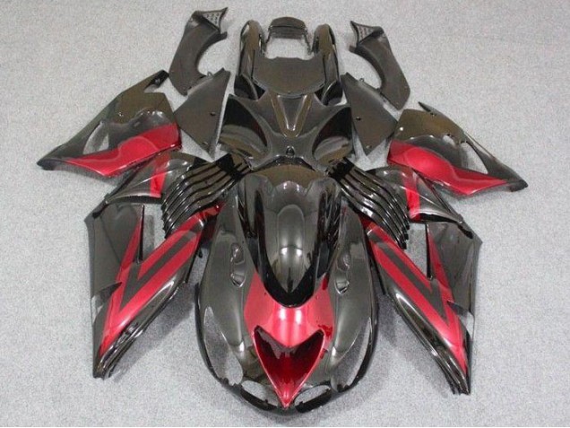 Preisgünstige Kawasaki ZX14R ZZR 1400 06-11 Verkleidung - Schwarz Rot Preisgünstige Kawasaki ZX14R ZZR 1400 06-11 Verkleidung - Schwarz Rot