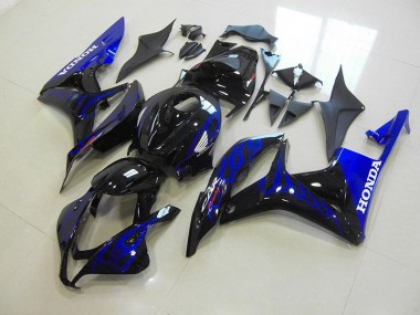Preisgünstige Honda CBR 600 RR 07-08 Verkleidungen - Schwarze Blau Flamme