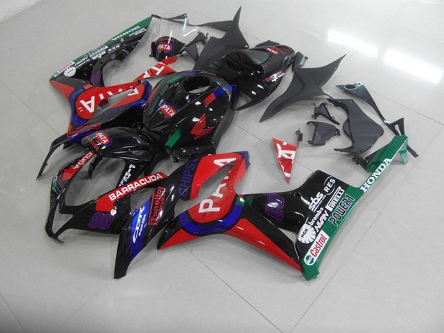 Preisgünstige Honda CBR 600 RR 07-08 Verkleidungen - Schwarz Rot Pata Preisgünstige Honda CBR 600 RR 07-08 Verkleidungen - Schwarz Rot Pata