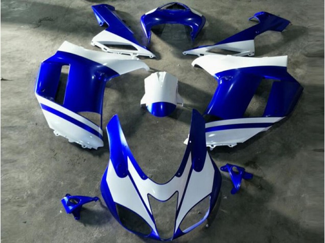 Preisgünstige Kawasaki ZX6R 07-08 Verkleidungen - Blau Weiß Preisgünstige Kawasaki ZX6R 07-08 Verkleidungen - Blau Weiß