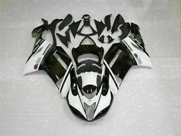 Preisgünstige Kawasaki ZX6R 07-08 Verkleidung - Schwarz Weiß Preisgünstige Kawasaki ZX6R 07-08 Verkleidung - Schwarz Weiß