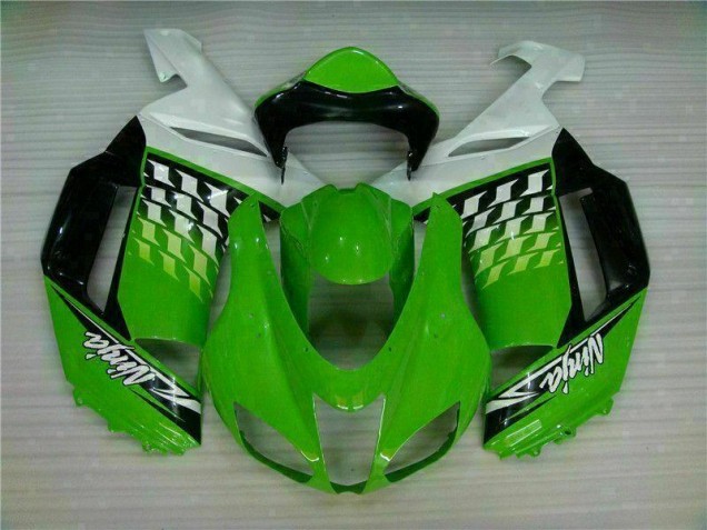 Preisgünstige Kawasaki ZX6R 07-08 Verkleidungen - Grüner Weißer Ninja Preisgünstige Kawasaki ZX6R 07-08 Verkleidungen - Grüner Weißer Ninja