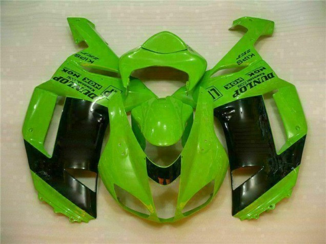 Preisgünstige Kawasaki ZX6R 07-08 Verkleidungen - Grün Schwarzer Dunlop Preisgünstige Kawasaki ZX6R 07-08 Verkleidungen - Grün Schwarzer Dunlop