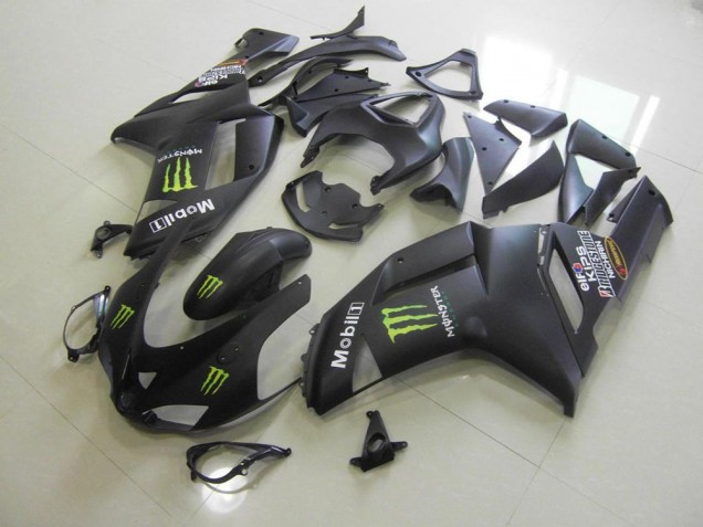 Preisgünstige Kawasaki ZX6R 07-08 Verkleidungen - Matt Schwarz Monster Preisgünstige Kawasaki ZX6R 07-08 Verkleidungen - Matt Schwarz Monster