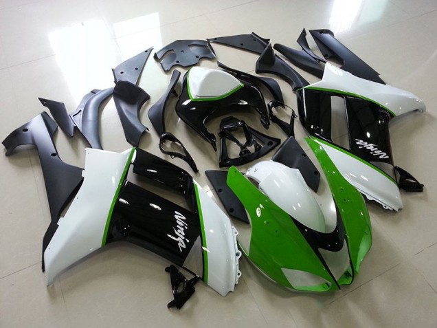 Preisgünstige Kawasaki ZX6R 07-08 Verkleidungen - Grün Schwarz Weiß Preisgünstige Kawasaki ZX6R 07-08 Verkleidungen - Grün Schwarz Weiß