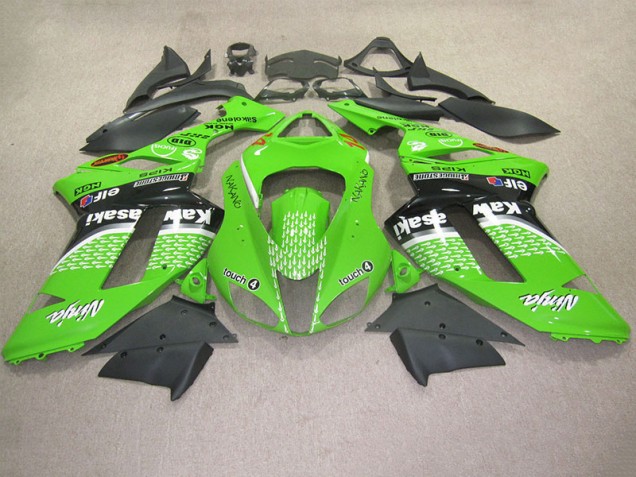 Preisgünstige Kawasaki ZX6R 07-08 Verkleidungen - Grüne Berührung 4 Preisgünstige Kawasaki ZX6R 07-08 Verkleidungen - Grüne Berührung 4